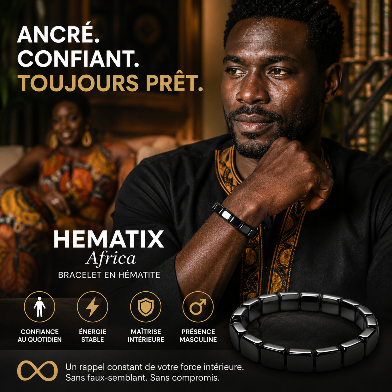 HEMATIX AFRICA | BRACELET EN HÉMATITE